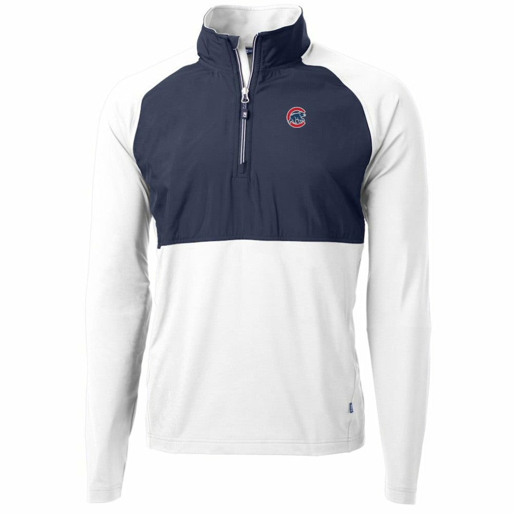 Chicago Cubs Cutter & Buck Adapt Eco Knit Hybrid Recycled Quarter-Zip Pullover Jacket - MLB Jackets