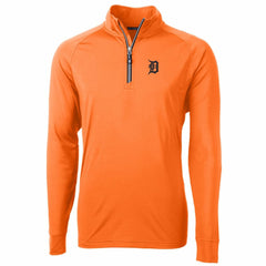 Detroit Tigers Cutter & Buck Adapt Eco Knit Stretch Recycled Quarter-Zip Pullover Jacket - MLB Jackets
