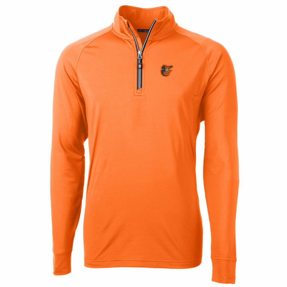 Baltimore Orioles Cutter & Buck Adapt Eco Knit Stretch Recycled Quarter-Zip Pullover Jacket - MLB Jackets