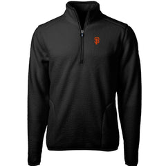 San Francisco Giants Cutter & Buck Cascade Eco Sherpa Fleece Quarter-Zip Pullover Jacket - MLB Jackets