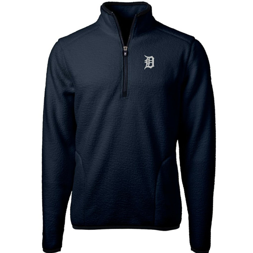 Detroit Tigers Cutter & Buck Cascade Eco Sherpa Fleece Quarter-Zip Pullover Jacket - MLB Jackets