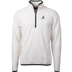 Atlanta Braves Cutter & Buck Cascade Eco Sherpa Fleece Quarter-Zip Pullover Jacket - MLB Jackets