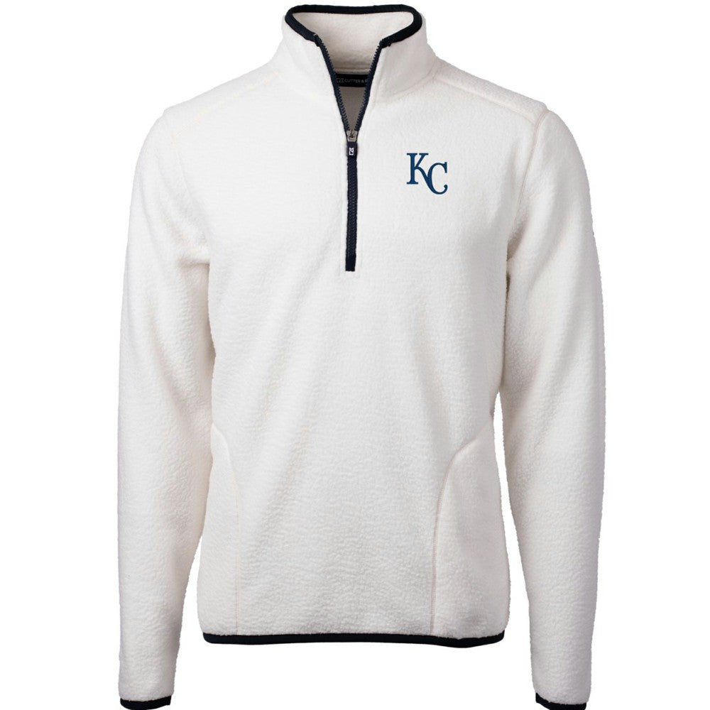 Kansas City Royals Cutter & Buck Cascade Eco Sherpa Fleece Quarter-Zip Pullover Jacket - MLB Jackets