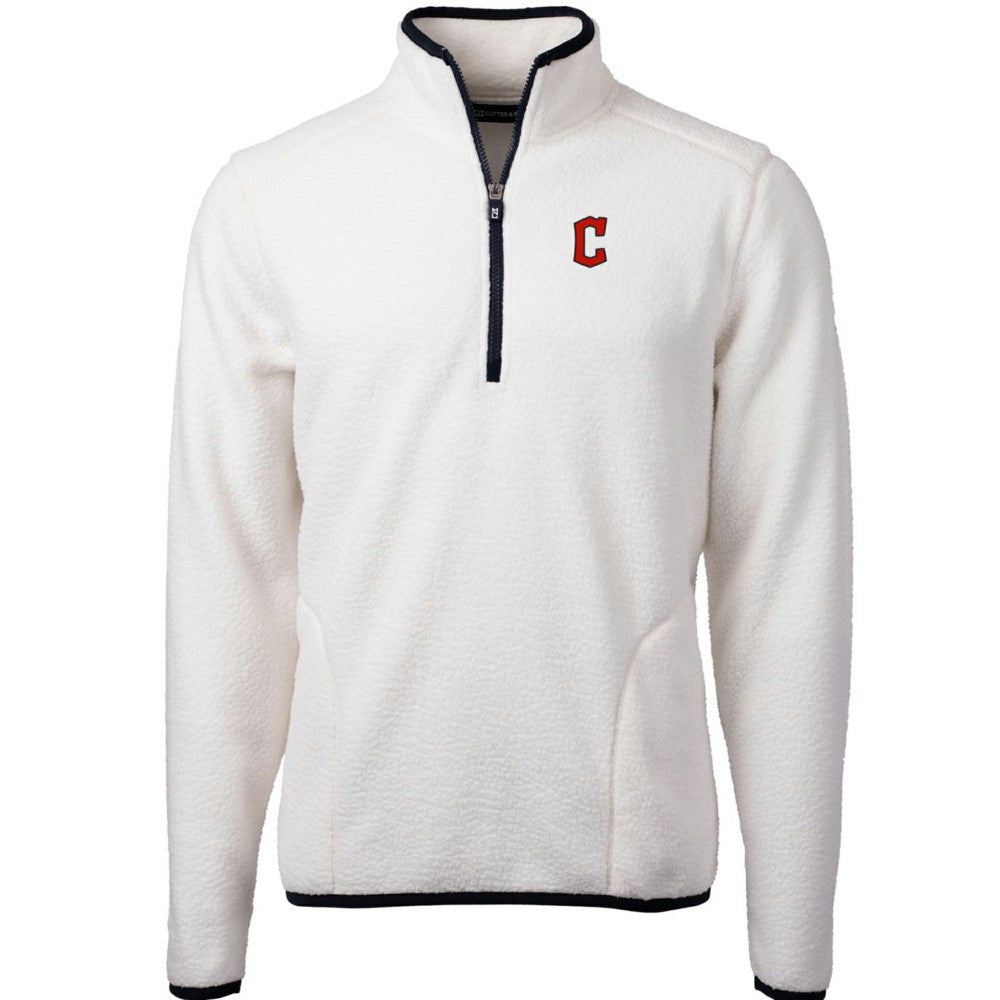 Cleveland Guardians Cutter & Buck Cascade Eco Sherpa Fleece Quarter-Zip Pullover Jacket - MLB Jackets