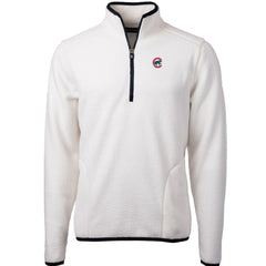 Chicago Cubs Cutter & Buck Cascade Eco Sherpa Fleece Quarter-Zip Pullover Jacket - MLB Jackets