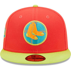 Boston Red Sox New Era   Lava Highlighter Combo 59FIFTY Fitted Hat - MLB Hats