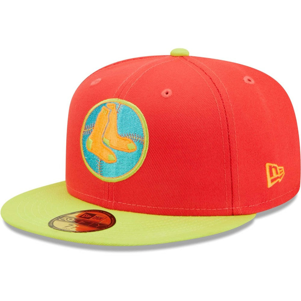 Boston Red Sox New Era   Lava Highlighter Combo 59FIFTY Fitted Hat - MLB Hats