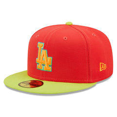 Los Angeles Dodgers New Era 1978 World Series  Lava Highlighter Combo 59FIFTY Fitted Hat - MLB Hats
