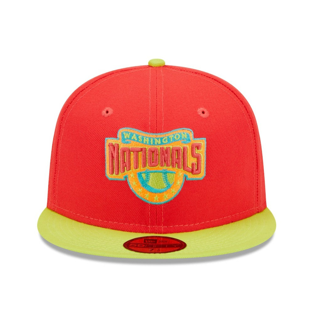 Washington Nationals New Era 2008 Inaugural Season  Lava Highlighter Combo 59FIFTY Fitted Hat - MLB Hats