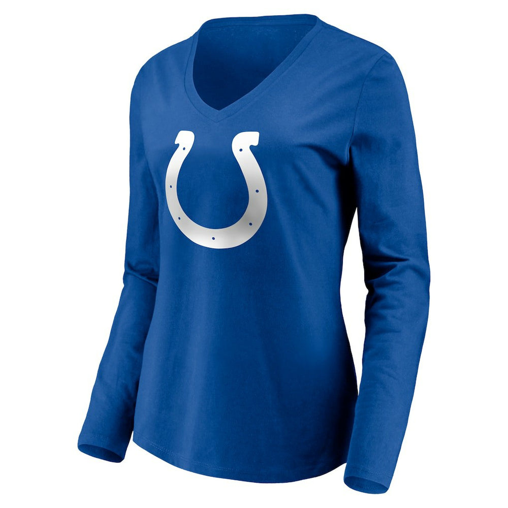 Indianapolis Colts Women's Team Authentic Personalized Name & Number Long Sleeve V-Neck T-Shirt | NFL On sale