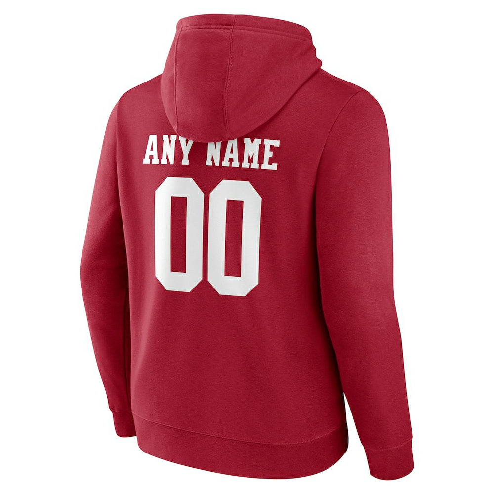 San Francisco 49ers Team Authentic Personalized Name & Number Pullover Hoodie | NFL Sale