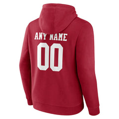 San Francisco 49ers Team Authentic Personalized Name & Number Pullover Hoodie | NFL Sale