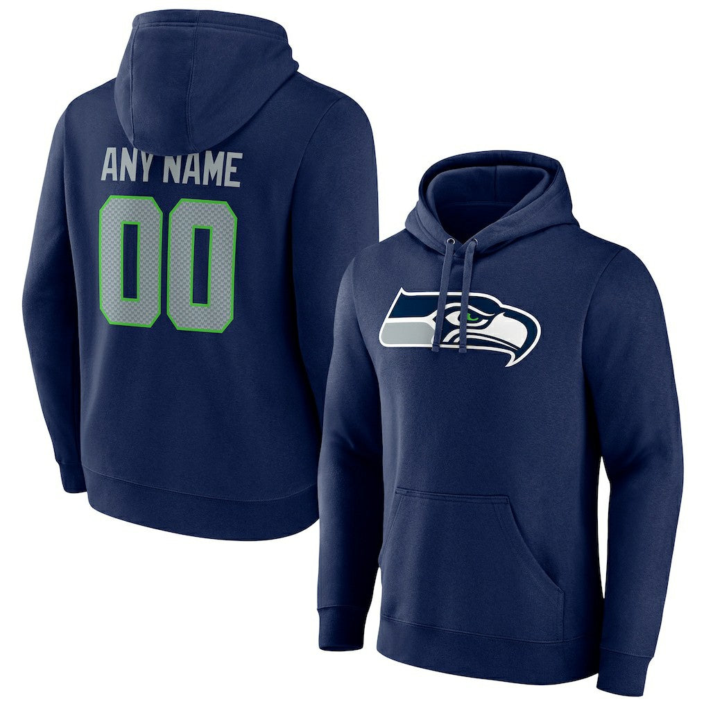 Seattle Seahawks Team Authentic Personalized Name & Number Pullover Hoodie | NFL Near me