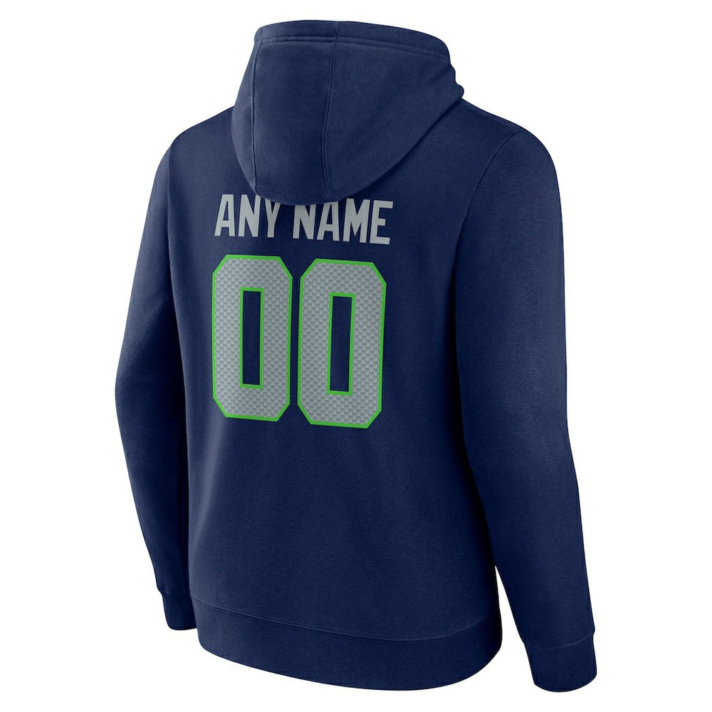 Seattle Seahawks Team Authentic Personalized Name & Number Pullover Hoodie | NFL Near me
