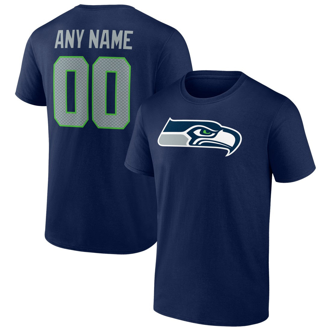 Seattle Seahawks Team Authentic Personalized Name & Number T-Shirt | NFL Hot