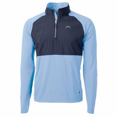 Los Angeles Chargers Cutter & Buck Adapt Eco Knit Hybrid Recycled Quarter-Zip Raglan Jacket | NFL Hot