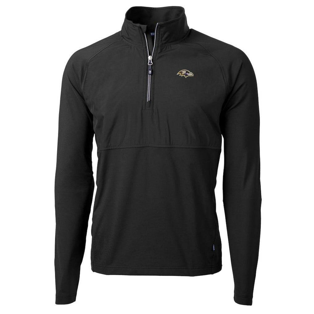 Baltimore Ravens Cutter & Buck Adapt Eco Knit Hybrid Recycled Quarter-Zip Raglan Jacket | NFL Online