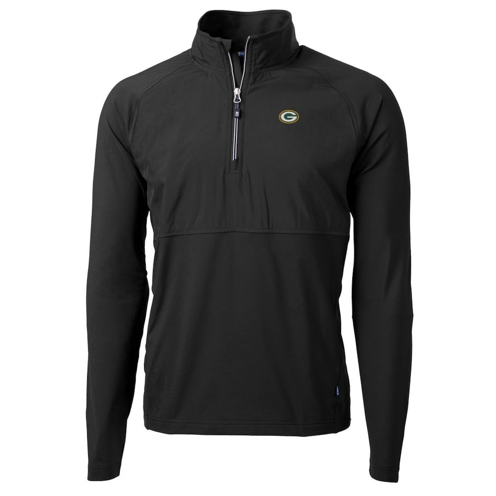 Green Bay Packers Cutter & Buck Adapt Eco Knit Hybrid Recycled Quarter-Zip Raglan Jacket | NFL Sale
