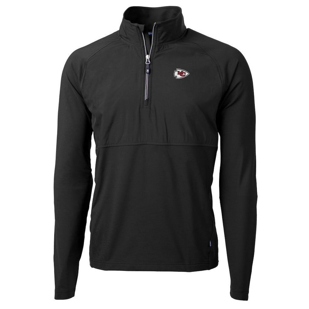 Kansas City Chiefs Cutter & Buck Adapt Eco Knit Hybrid Recycled Quarter-Zip Raglan Jacket | NFL On sale