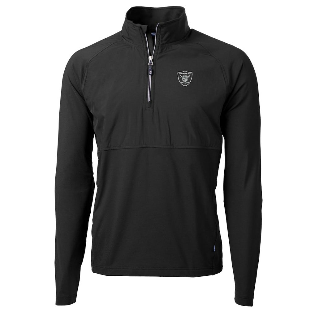 Las Vegas Raiders Cutter & Buck Adapt Eco Knit Hybrid Recycled Quarter-Zip Raglan Jacket | NFL Outlet