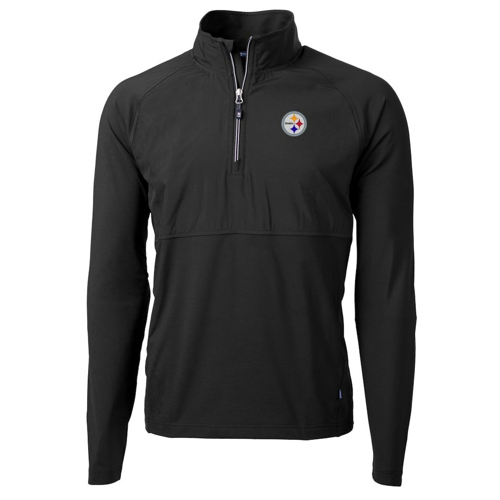 Pittsburgh Steelers Cutter & Buck Adapt Eco Knit Hybrid Recycled Quarter-Zip Raglan Jacket | NFL Online