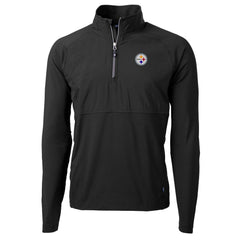 Pittsburgh Steelers Cutter & Buck Adapt Eco Knit Hybrid Recycled Quarter-Zip Raglan Jacket | NFL Online