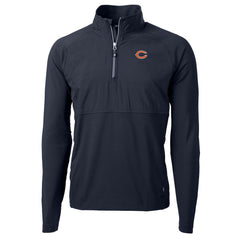 Chicago Bears Cutter & Buck Adapt Eco Knit Hybrid Recycled Quarter-Zip Raglan Jacket | NFL Discount
