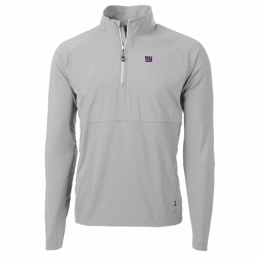 New York Giants Cutter & Buck Adapt Eco Knit Hybrid Recycled Quarter-Zip Raglan Jacket | NFL Hot