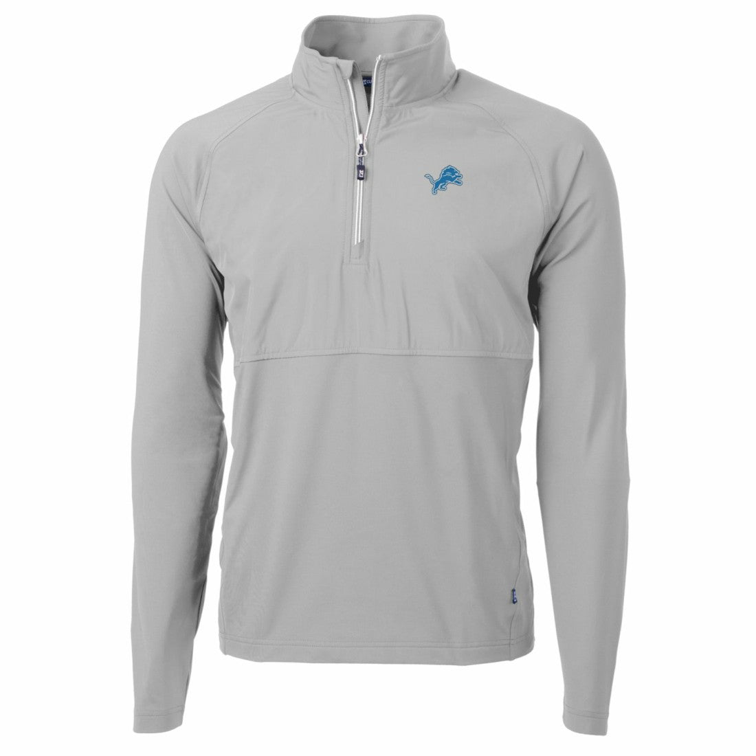 Detroit Lions Cutter & Buck Adapt Eco Knit Hybrid Recycled Quarter-Zip Raglan Jacket | NFL Sale