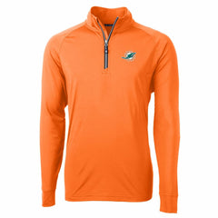 Miami Dolphins Cutter & Buck Adapt Eco Knit Stretch Recycled Quarter-Zip Jacket | NFL Sale