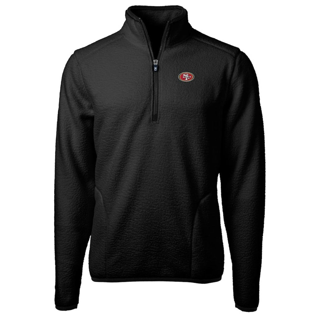 San Francisco 49ers Cutter & Buck Cascade Eco Sherpa Fleece Quarter-Zip Pullover Jacket | NFL Discount