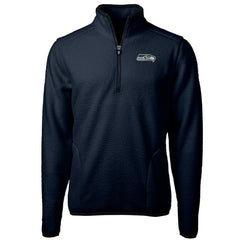 Seattle Seahawks Cutter & Buck Cascade Eco Sherpa Fleece Quarter-Zip Pullover Jacket | NFL Sale