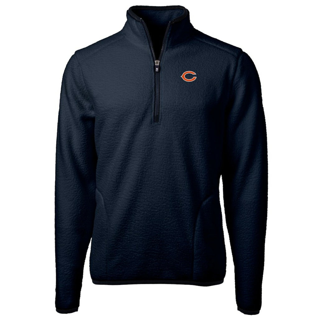 Chicago Bears Cutter & Buck Cascade Eco Sherpa Fleece Quarter-Zip Pullover Jacket | NFL Discount