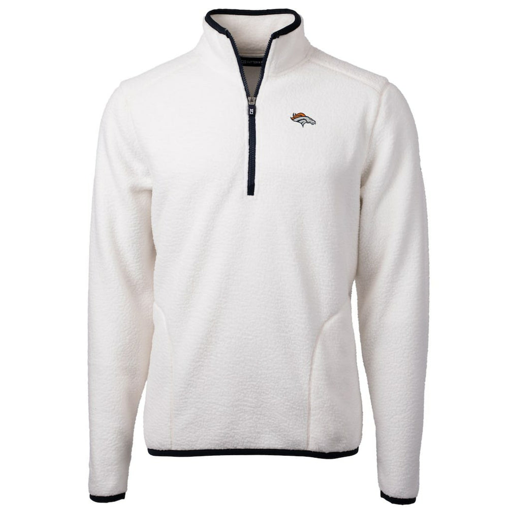 Denver Broncos Cutter & Buck Cascade Eco Sherpa Fleece Quarter-Zip Pullover Jacket | NFL Discount