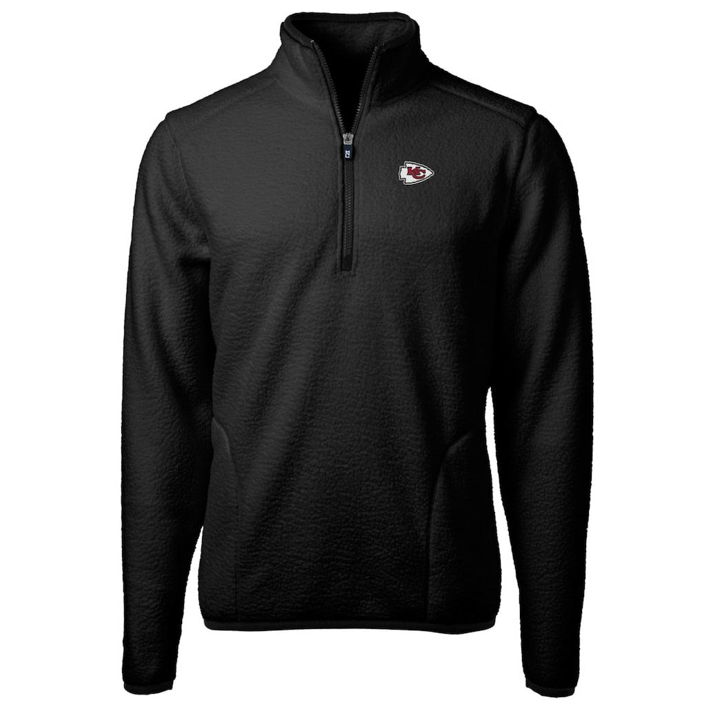 Kansas City Chiefs Cutter & Buck Big & Tall Cascade Eco Sherpa Fleece Quarter-Zip Pullover Jacket | NFL US