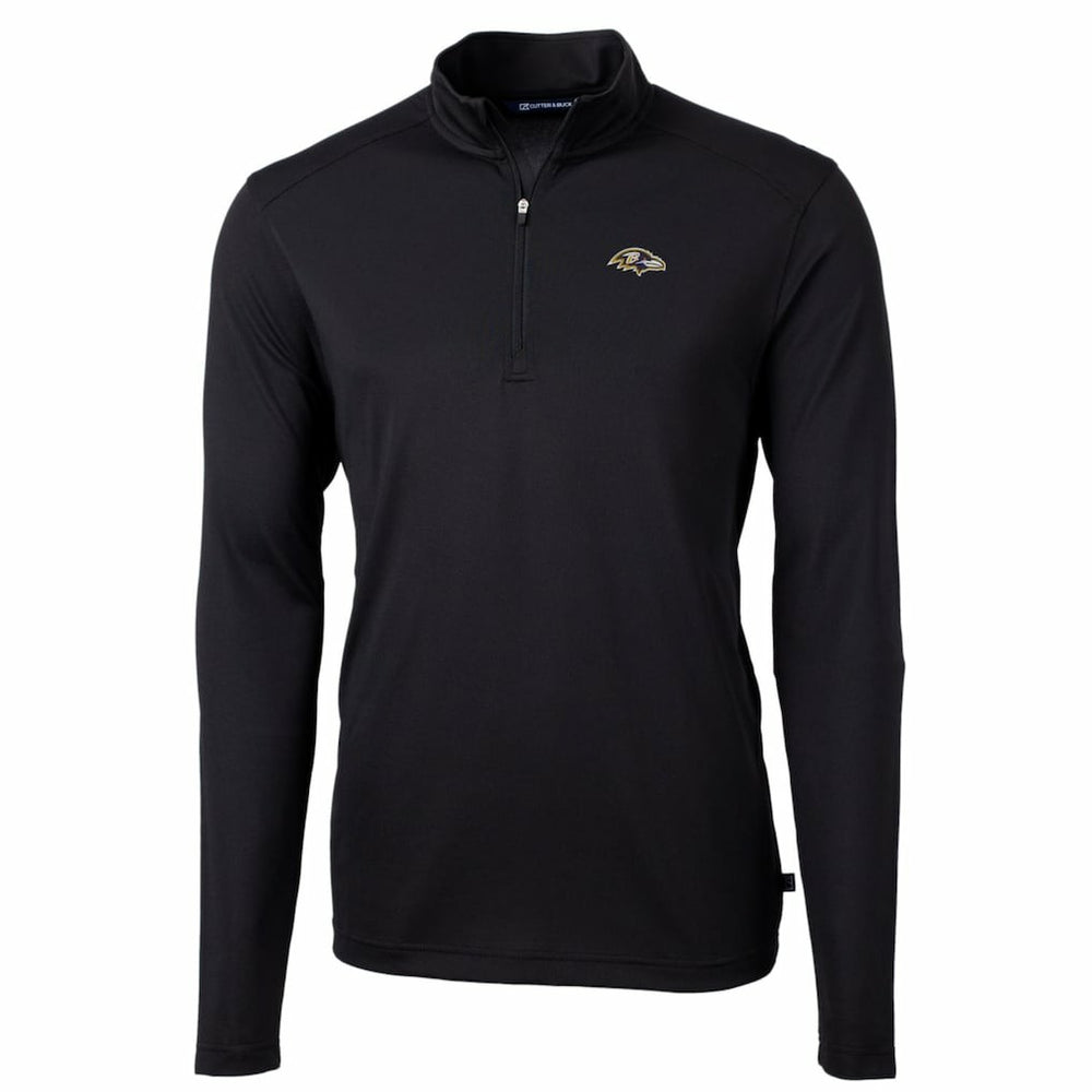 Baltimore Ravens Cutter & Buck Big & Tall Virtue Eco Pique Quarter-Zip Pullover Jacket | NFL New