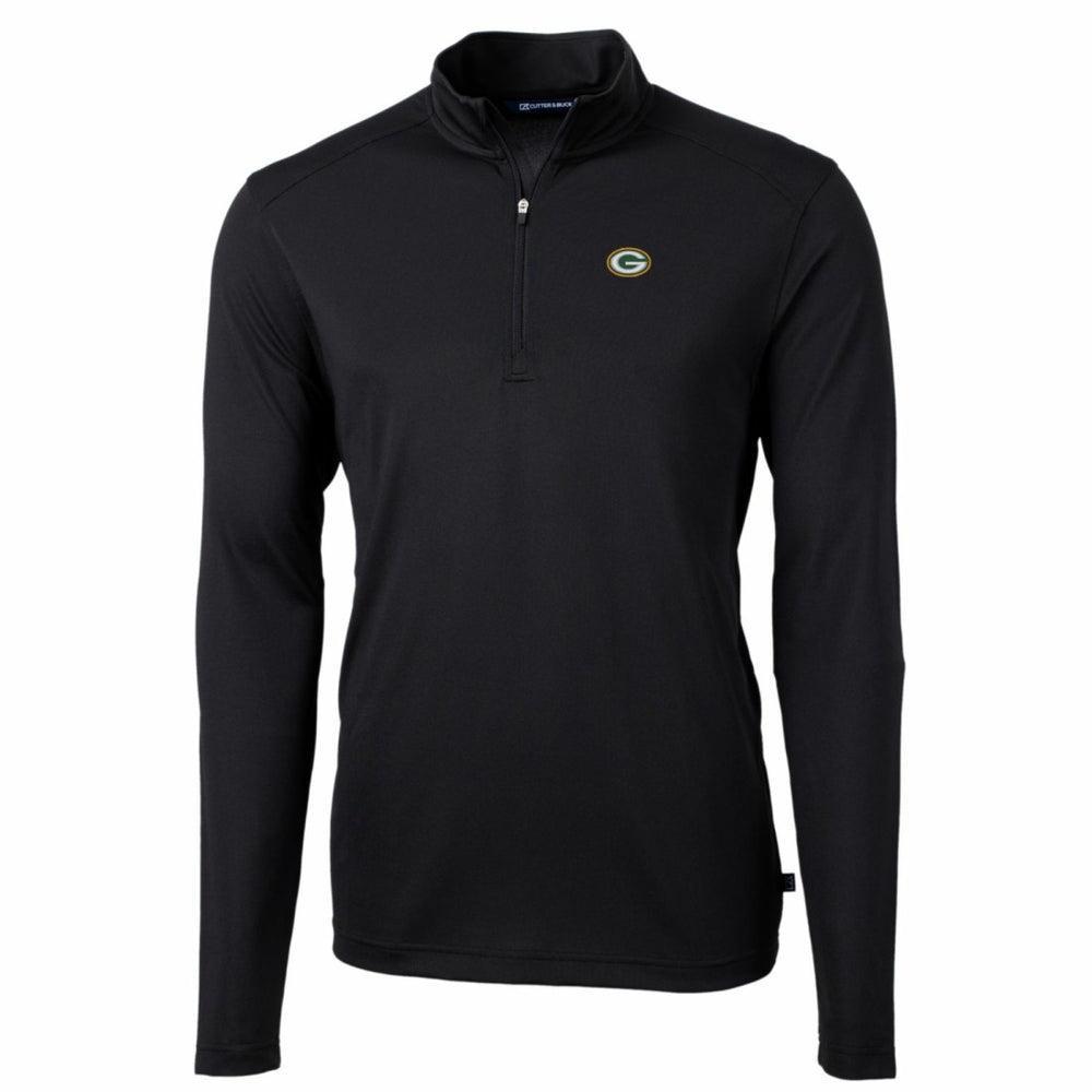 Green Bay Packers Cutter & Buck Big & Tall Virtue Eco Pique Quarter-Zip Pullover Jacket | NFL Outlet