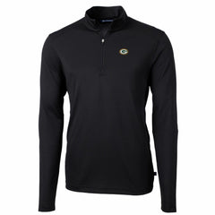 Green Bay Packers Cutter & Buck Big & Tall Virtue Eco Pique Quarter-Zip Pullover Jacket | NFL Outlet