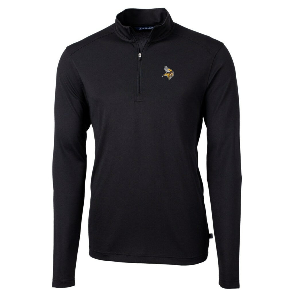 Minnesota Vikings Cutter & Buck Big & Tall Virtue Eco Pique Quarter-Zip Pullover Jacket | NFL On sale