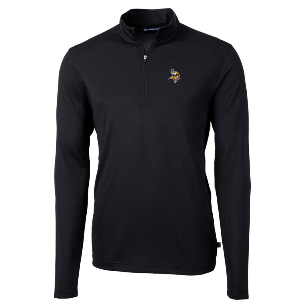 Minnesota Vikings Cutter & Buck Big & Tall Virtue Eco Pique Quarter-Zip Pullover Jacket | NFL On sale
