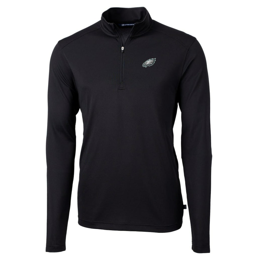 Philadelphia Eagles Cutter & Buck Big & Tall Virtue Eco Pique Quarter-Zip Pullover Jacket | NFL Sale