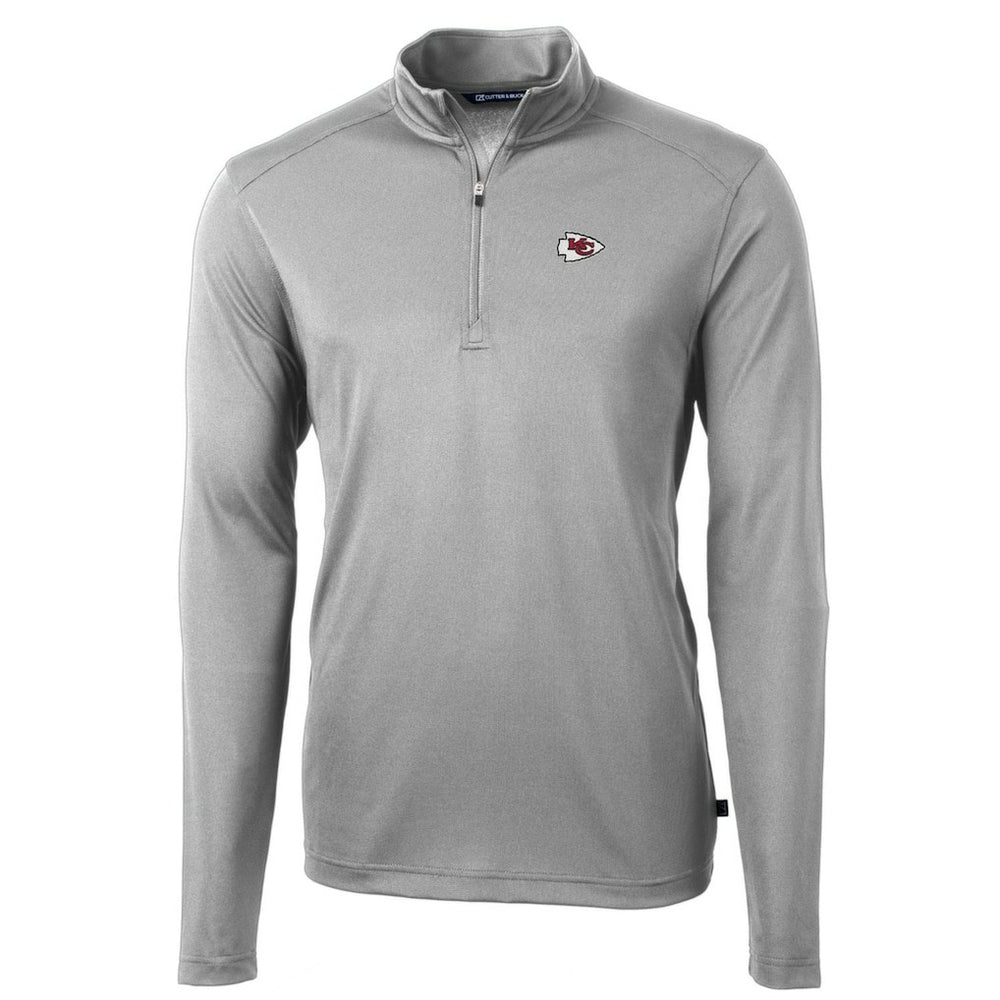 Kansas City Chiefs Cutter & Buck Big & Tall Virtue Eco Pique Quarter-Zip Pullover Jacket | NFL New