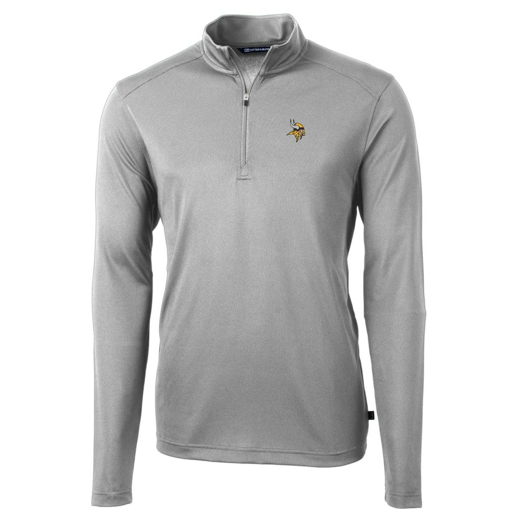 Minnesota Vikings Cutter & Buck Big & Tall Virtue Eco Pique Quarter-Zip Pullover Jacket | NFL Near me