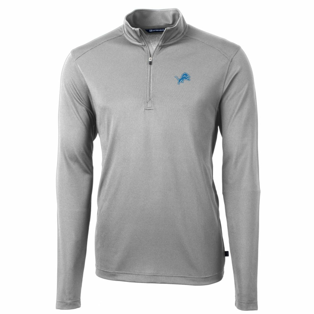 Detroit Lions Cutter & Buck Big & Tall Virtue Eco Pique Quarter-Zip Pullover Jacket | NFL Discount