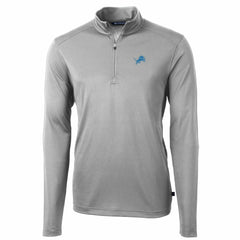 Detroit Lions Cutter & Buck Big & Tall Virtue Eco Pique Quarter-Zip Pullover Jacket | NFL Discount
