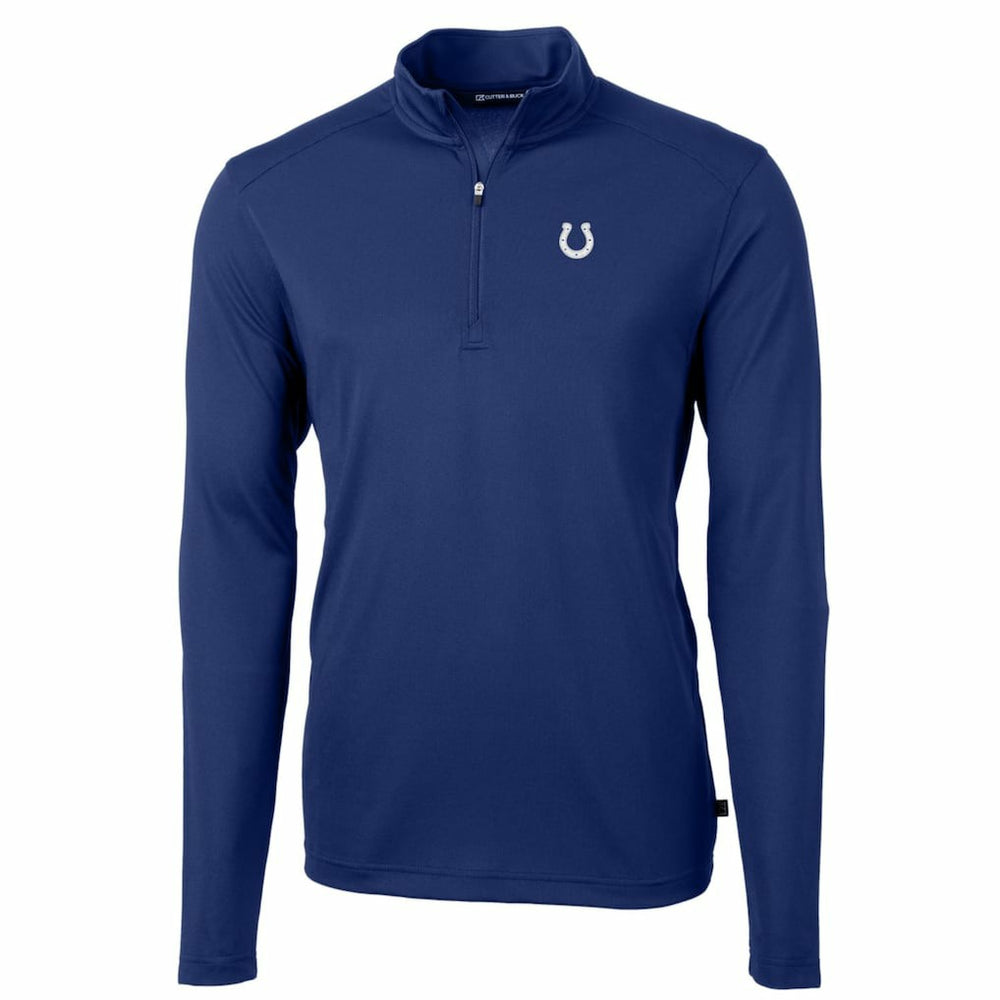 Indianapolis Colts Cutter & Buck Big & Tall Virtue Eco Pique Quarter-Zip Pullover Jacket | NFL Sale