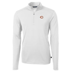 Chicago Bears Cutter & Buck Big & Tall Virtue Eco Pique Quarter-Zip Pullover Jacket | NFL Discount