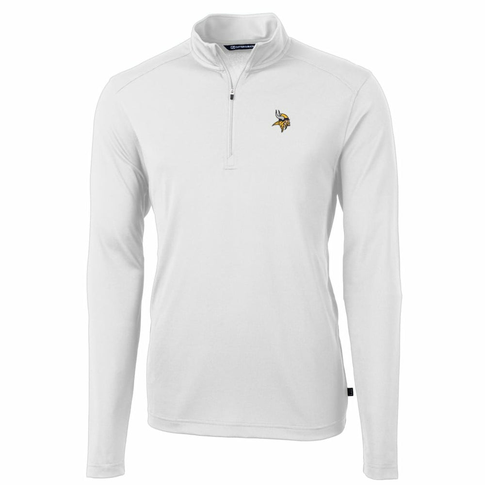 Minnesota Vikings Cutter & Buck Big & Tall Virtue Eco Pique Quarter-Zip Pullover Jacket | NFL Online