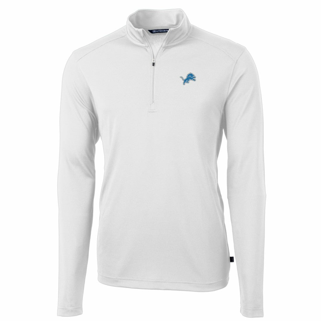 Detroit Lions Cutter & Buck Big & Tall Virtue Eco Pique Quarter-Zip Pullover Jacket | NFL Online