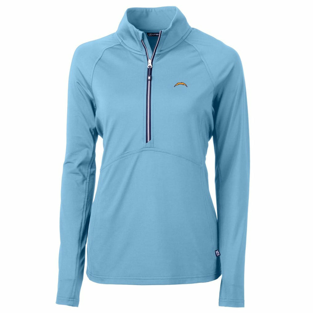 Los Angeles Chargers Cutter & Buck Women's Adapt Eco Knit Stretch Recycled Half-Zip Pullover Top | NFL Discount